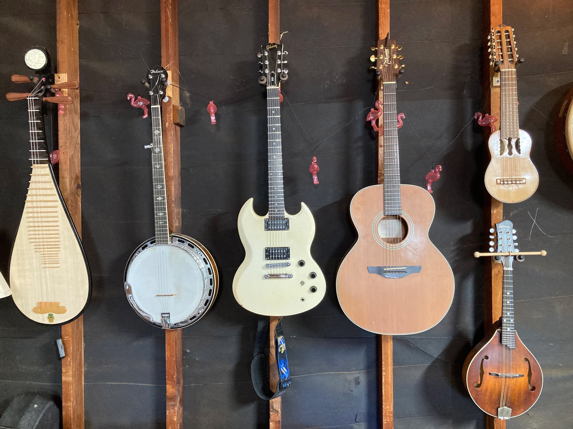 Wall of guitars